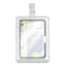 Cosco MyID Leather ID Badge Holder, Vertical/Horizontal, 2.5 x 4, Silver 75004 - alternate 1